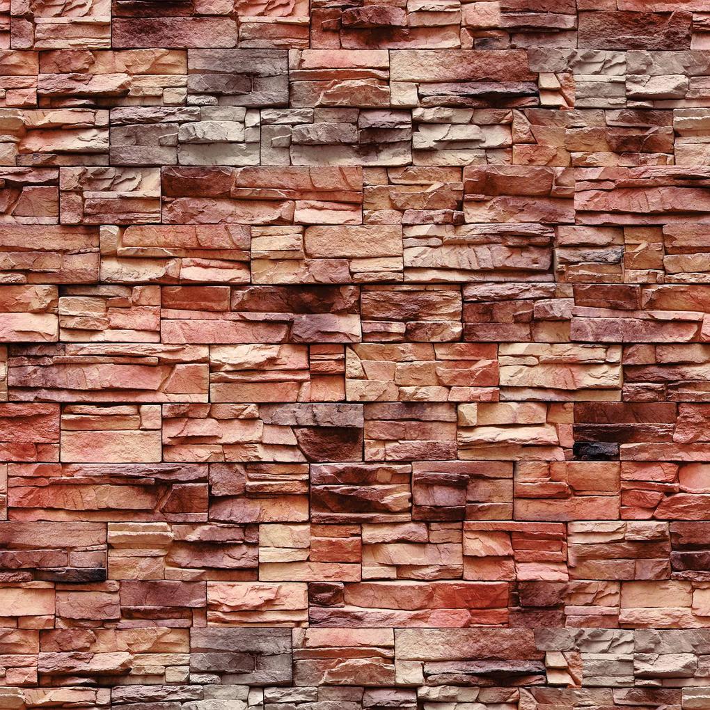Papel de parede pedra canjiquinha vermelha