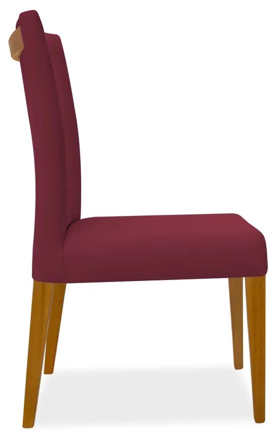 Kit 6 Cadeiras de Jantar Milan Veludo Vermelho