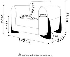 Poltrona para Sala Base de Madeira Kit 2 Izzy S06 Linho Areia - Mpozen