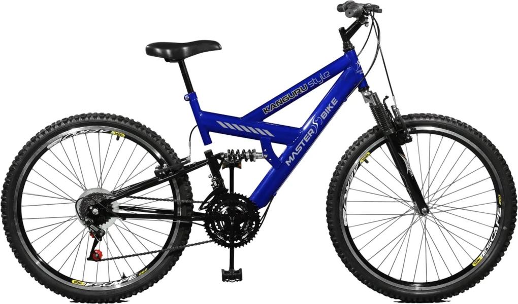 Bicicleta Master Bike Aro 26 masculina Kanguru Style 21 marchas A-36 Azul