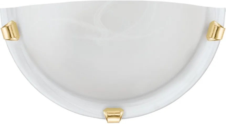 Arandela Salome Vidro Branco e Aço Dourado - Eglo - 7187V