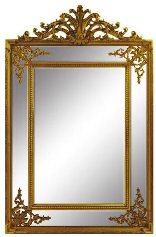 Espelho Decorativo Clássico com Moldura Folheada a Ouro - 150x97cm