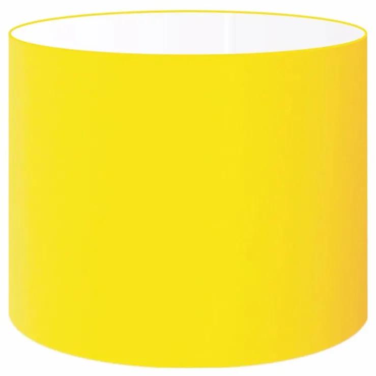 Cúpula em Tecido Cilindrica Abajur Luminária Cp-4146 40x30cm Amarelo