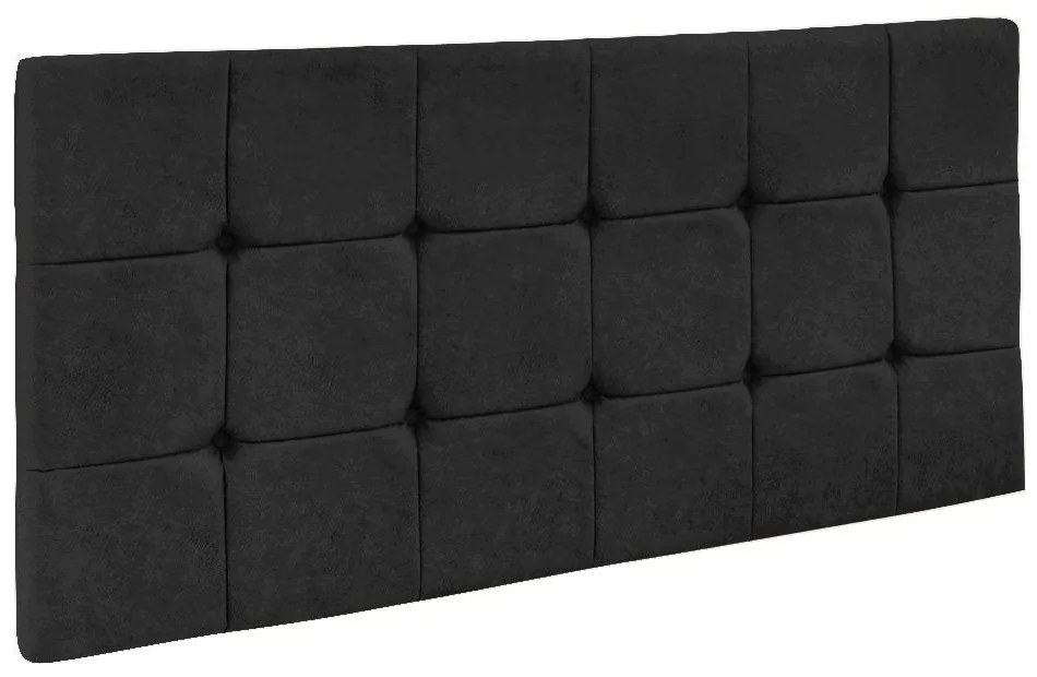 Cabeceira Painel Sleep para Cama Box Solteiro 90 cm Veludo Preto - D'Rossi