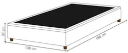 Base para Cama Box Casal 138x188cm Hit Z04 Sintético Preto - Mpozenato