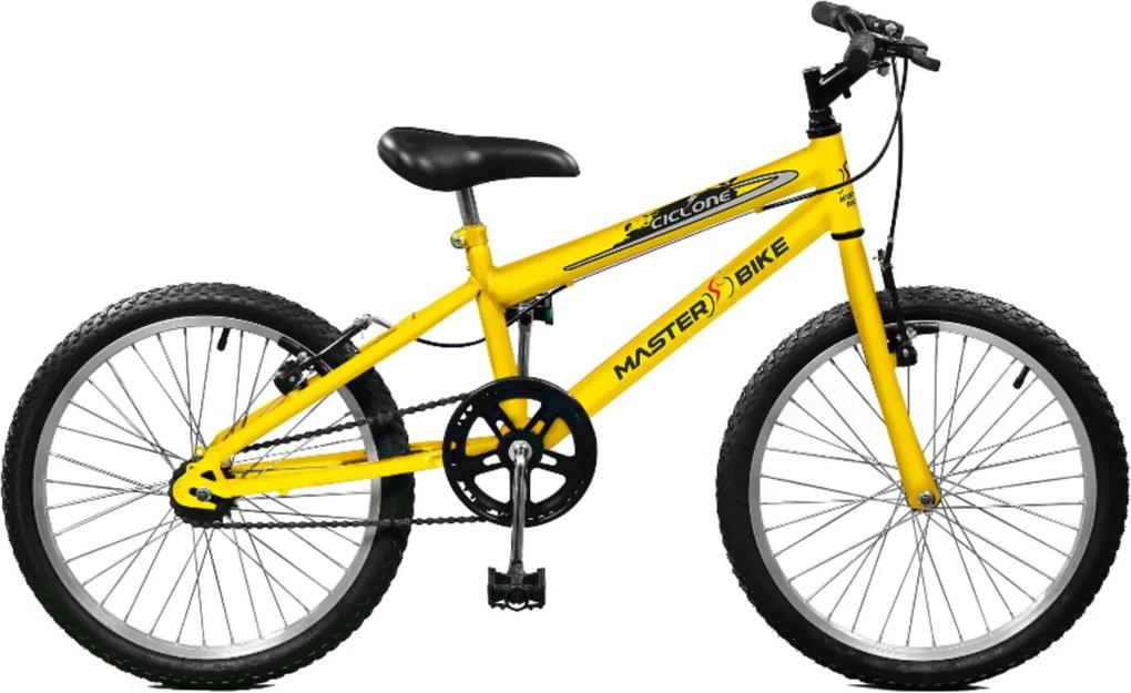 Bicicleta Master Bike Aro 20 Masculina Ciclone Amarelo
