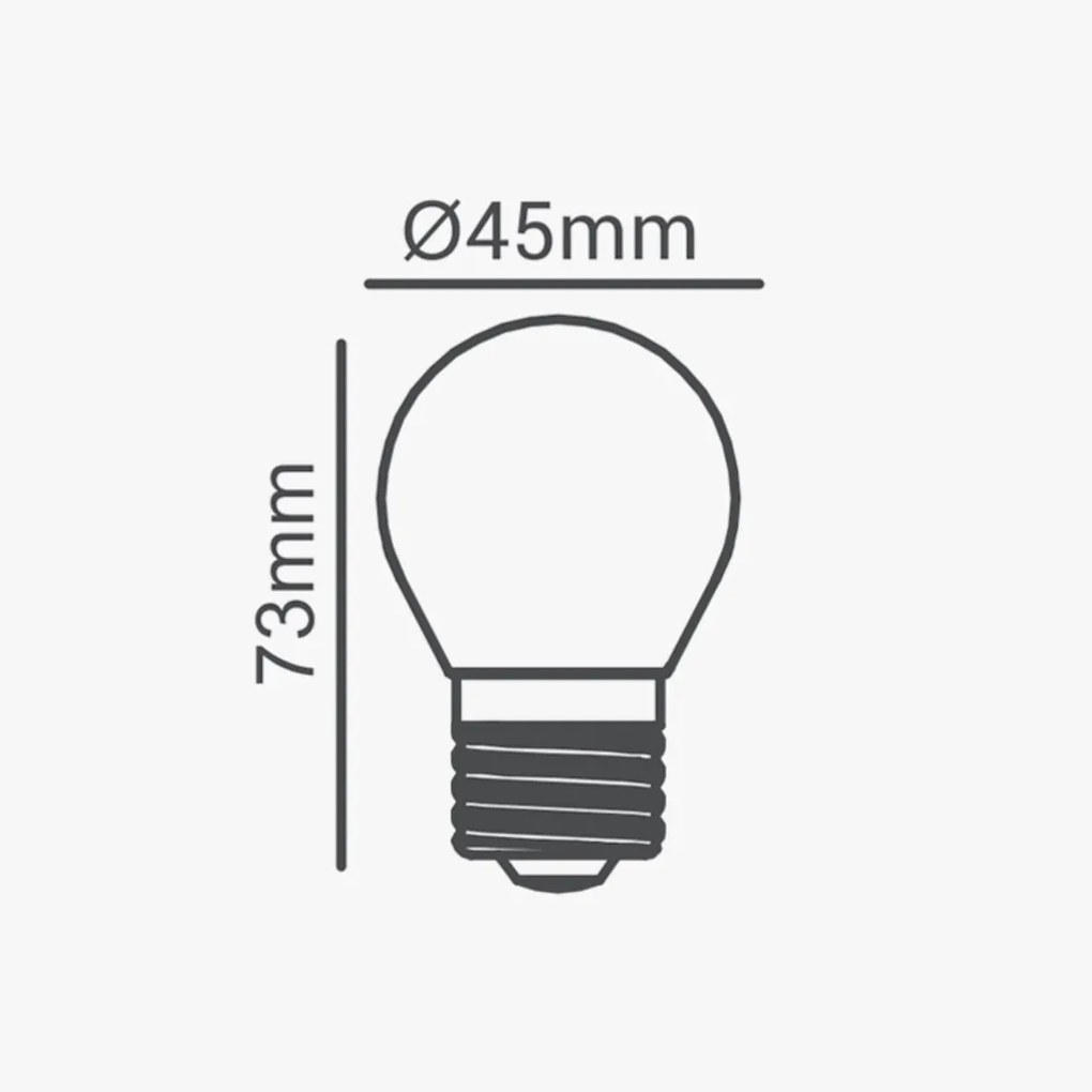 Lâmpada G45 Mini Bulbo 4,8W 2700K Bivolt | Opus Lp 34171