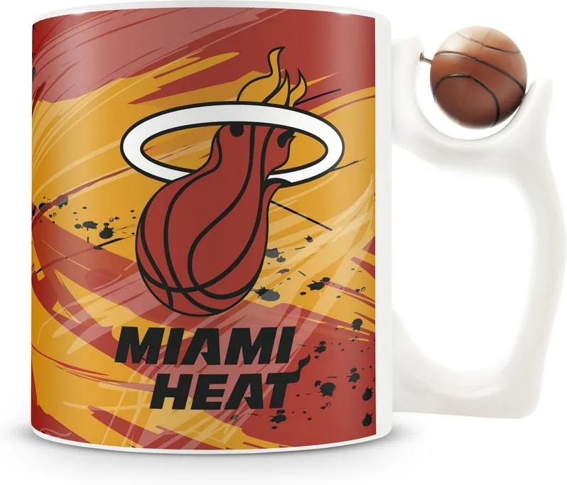 Caneca Alça Bola Personalizada Miami Heat (Basquete)
