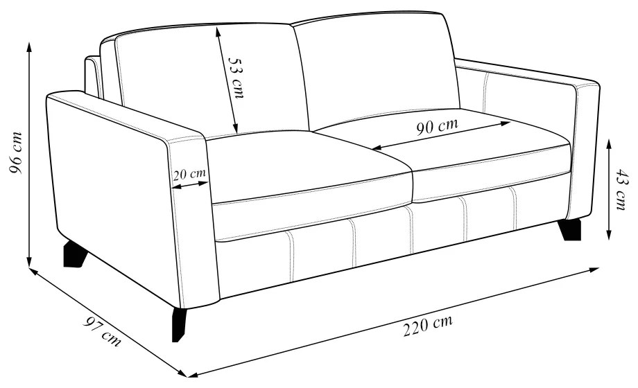 Sofá Sala de Estar Living 3 Lugares 220cm Presley Pés Madeira Couro Marrom Manchado G52 - Gran Belo