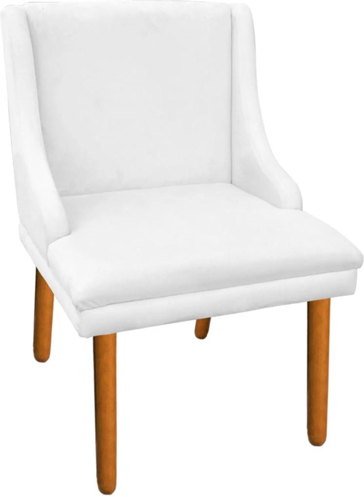 Cadeira Poltrona Decorativa Liz Suede Branco - D'Rossi