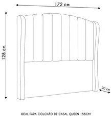 Cabeceira Casal Queen Cama Box 160cm Glenda I02 Linho Bege - Mpozenato