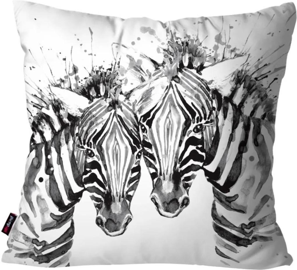 Almofada Decorativa Avulsa Branco Casal Zebra 45x45cm