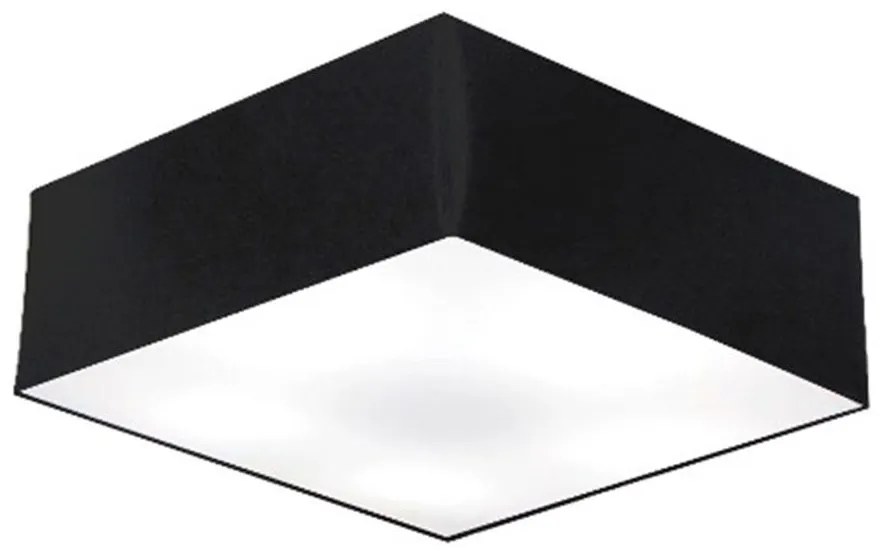 Plafon Quadrado Vivare Md-3059 Cúpula em Tecido 15/80x80cm - Bivolt