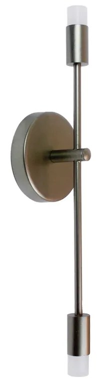 Arandela Cross Dupla 44,9X11X7,3Cm Led 10W - Usina 19743/2 (CB-M - Cobre Metálico, 3000k, 220v)