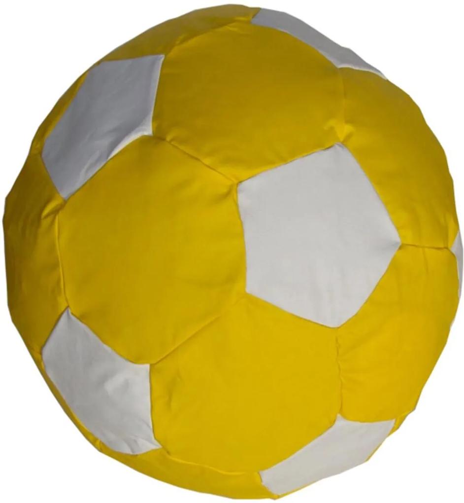 Puff Ball Futebol Infantil Pop Cipaflex Amarelo e Branco  Stay Puff