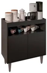 Balcão Aparador Buffet Cantinho do Café 71cm Lice Z34 Preto - Mpozenat