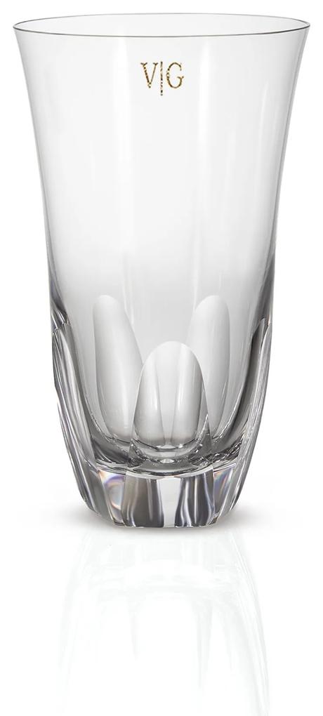 Copo de Cristal Lapidado P/ Long Drink 420ml Incolor