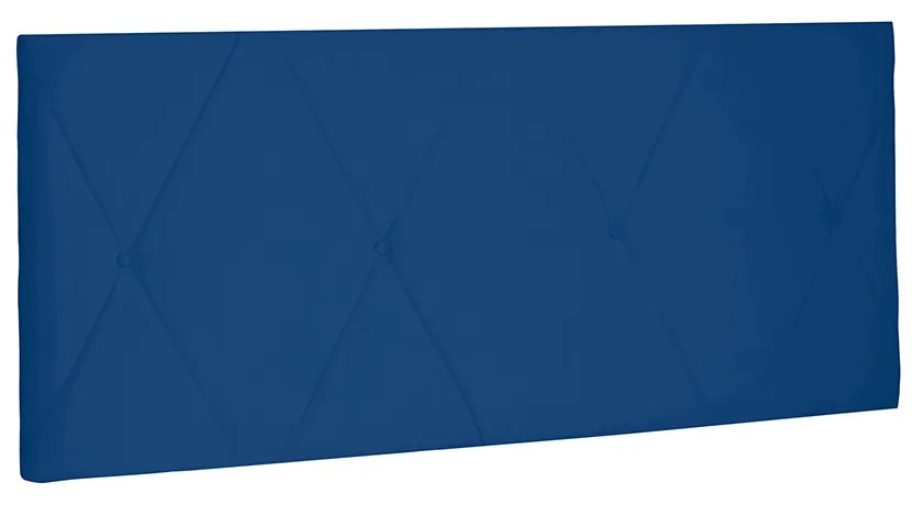 Cabeceira Painel Aquilla Para Cama Box Casal 140 cm Suede - D'Rossi - Azul Marinho