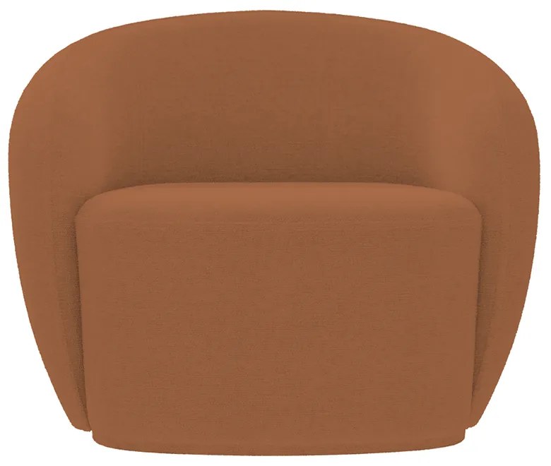 Kit 2 Poltronas Decorativas Sala de Estar Íbis Encosto Fixo Bouclê Terracota G33 - Gran Belo