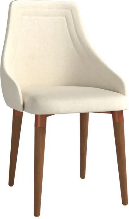 Cadeira de Jantar Florian Linho Bege Claro Cobre - Wood Prime PV 32681