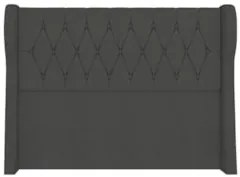 Cabeceira Casal Cama Box 140cm Malva Z04 Veludo Grafite - Mpozenato