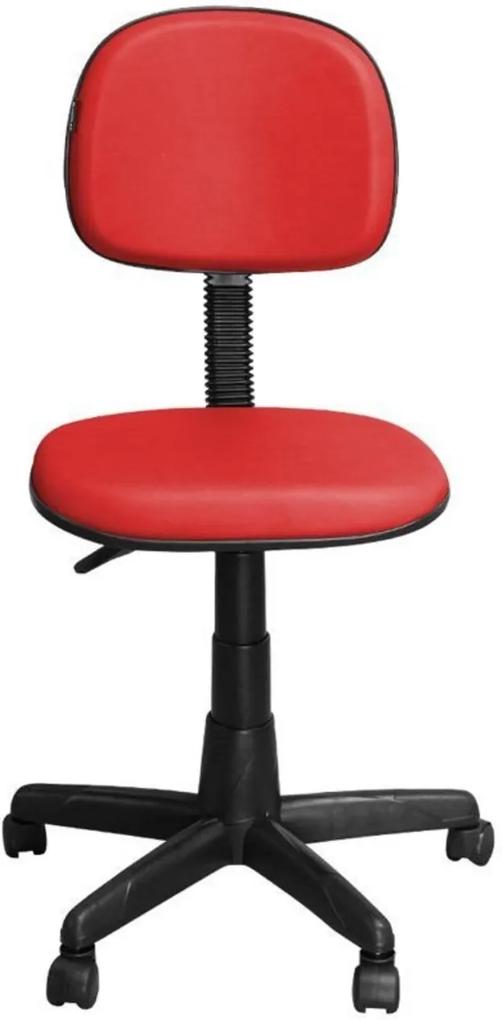 Cadeira Pethiflex CS-02 Secretária Giratória Couro Vermelho