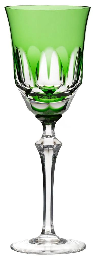 Taça de Cristal Lapidado P/ Vinho Branco Verde Claro - 55