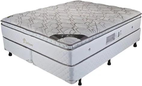Cama Box King Size Platinum Pillow Top One Side - 158x198x57cm