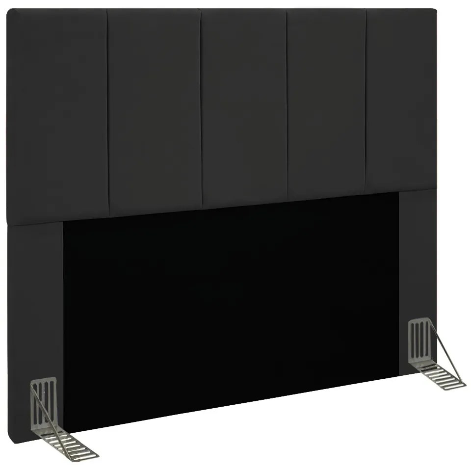 Cabeceira Perola Para Cama Box King 195 cm Suede Preto - D'Rossi