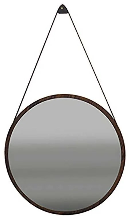 Espelho Redondo 65 cm Armadillo Castanho - TD 56646