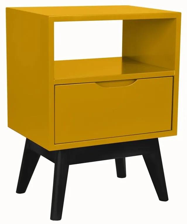 Mesa de Cabeceira On Amarelo - Wood Prime MP 221050