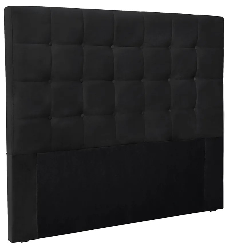 Cabeceira Cama Box Casal 140 cm Verona Veludo Preto S04 - D'Rossi