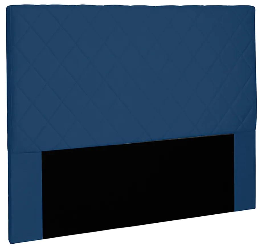 Cabeceira Decorativa 1,40M Baelon Suede Azul Marinho G63 - Gran Belo