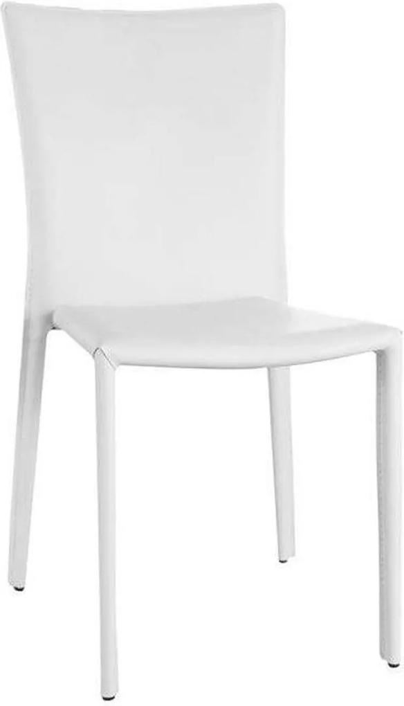 Cadeira Glam Couro Ecológico Branca