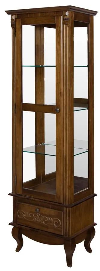 Cristaleira Country com Gav Espelho e Prateleiras Laterais de Vidro 1910 x 600 - Wood Prime TA 29480