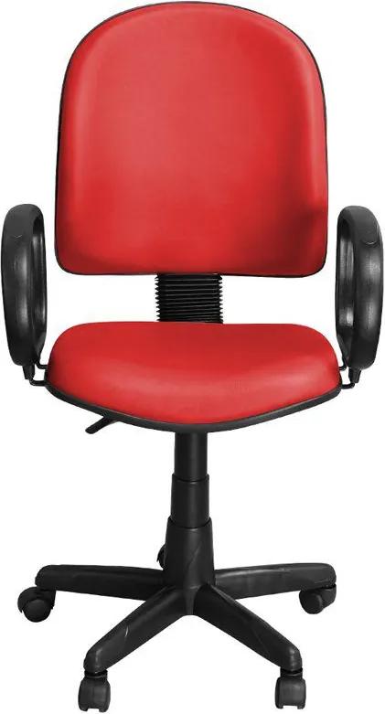 Cadeira para Escritório PE02 Giratória Couro Vermelho - Pethiflex