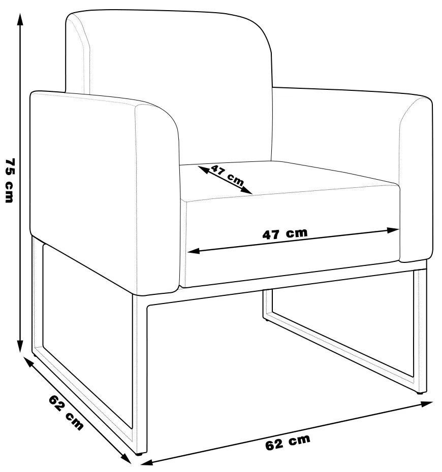 Kit 2 Poltronas Decorativas Isabella Base Industrial Linho Cinza/Preto G19