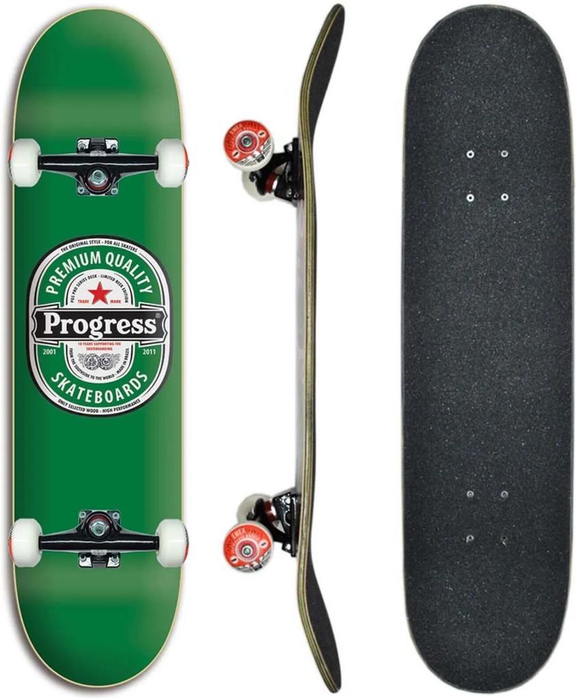 Skate montado Profissional Progress - PGS Cerveja  8.0