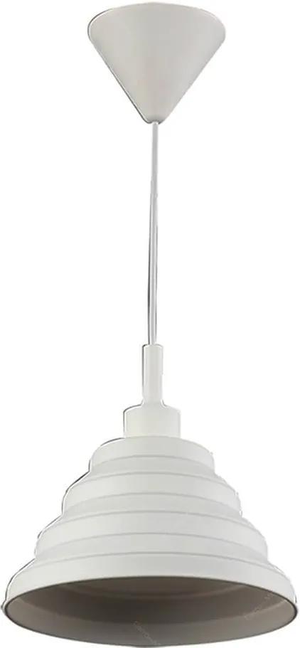 Luminária de Teto Spring Shape Branca em Silicone - Urban - 60x24 cm