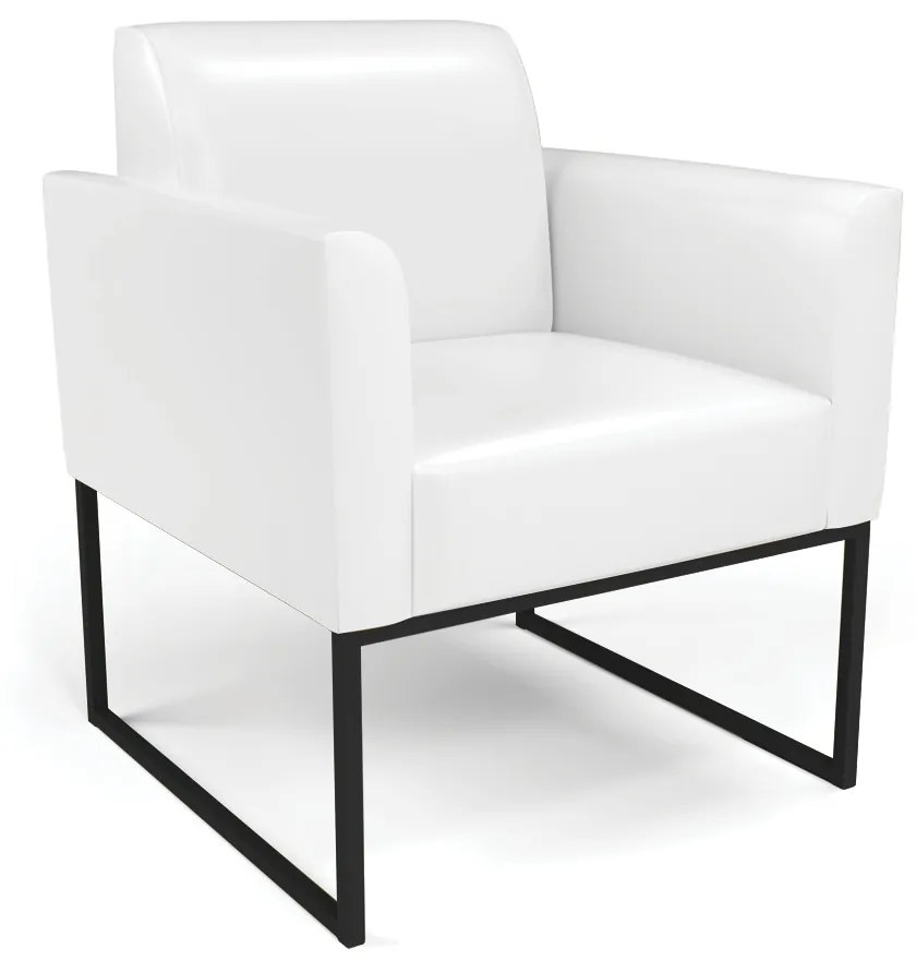 Poltrona Base Industrial Preto Marisa Corano D03 - DRossi - Branco
