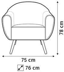 Poltrona Decorativa Sala de Estar Pés Palito Madeira Nina B-355 Linho