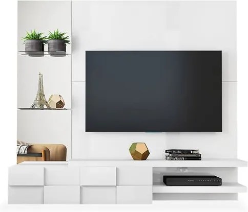Painel para TV até 55 polegadas, Branco Laca, Galaxy II