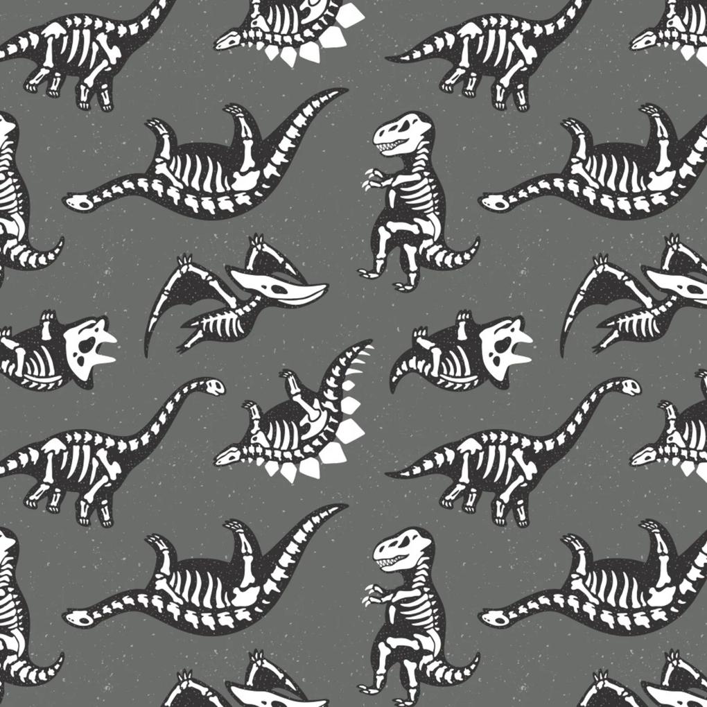 Papel de Parede StickDecor Adesivo Infantil Dinossauros Preto e Branco