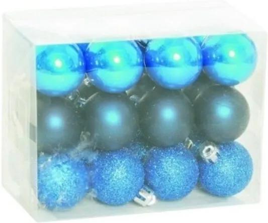 Caixa Bolas para Arvore Azul Cobalto - 24 Unidades 3cm