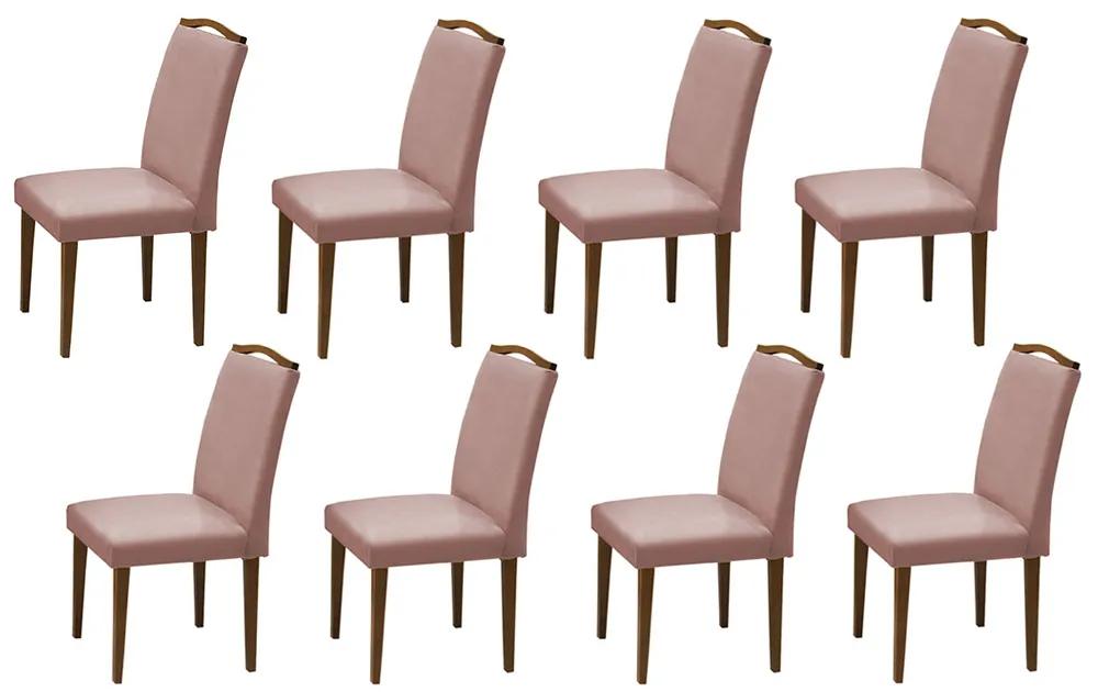 Conjunto 8 Cadeiras Decorativa Lorena Veludo Crepe