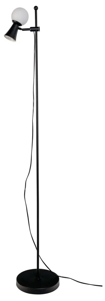 Luminária De Chão Dirham Regulável 24,5X28,9X155,5Cm 1Xg9 + 1Xmr16 Alu... (PT - Preto Texturizado, TRANSPARENTE)