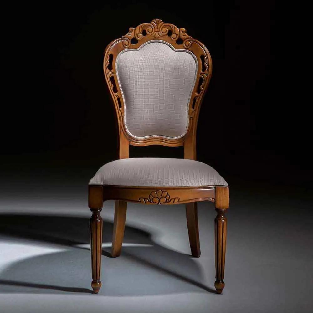Cadeira Luxo Madeira Maciça Design Clássico Avi Móveis
