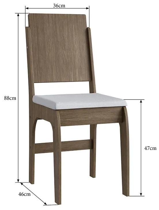 Conjunto 2 Cadeiras Em Mdf Tecido Corino 916 002 - Ameixa Negra