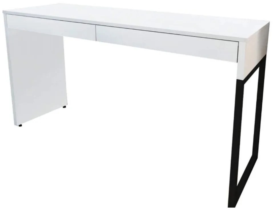 Kit Mesa Para Computador Desk Branco com Cadeira Eiffel Charles Eames Preto - D'Rossi