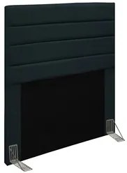 Cabeceira Cama Box Solteiro 90cm Rubi W01 Suede Preto - Mpozenato